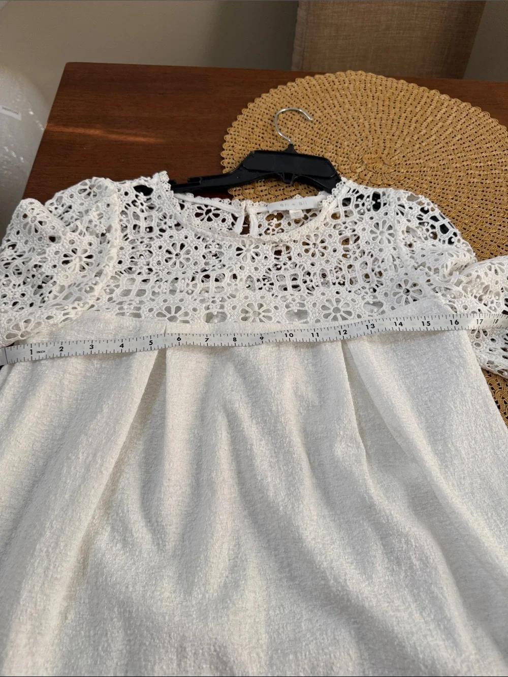 Anthropologie Erin&Ali marigold crochet lace top XS